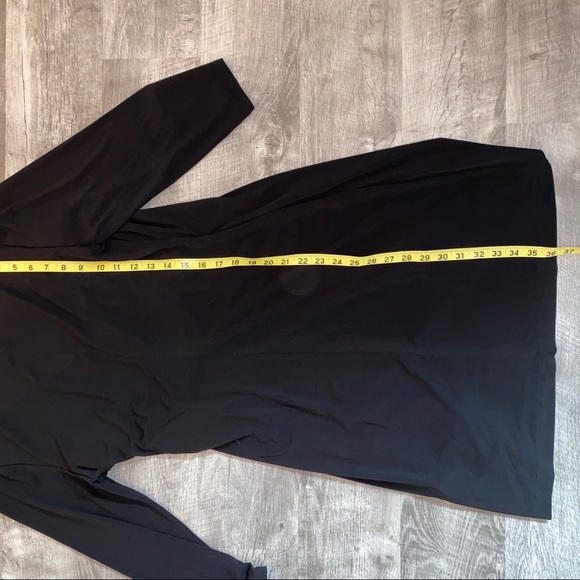 Express Black Dress Asymmetrical Bodycon Zipper L - Picture 5 of 6